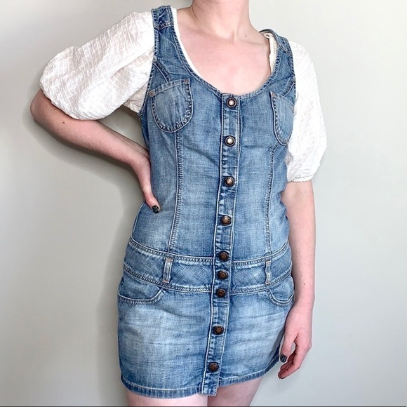 Vintage Guess Denim Button Down Dress - Picture 2 of 8